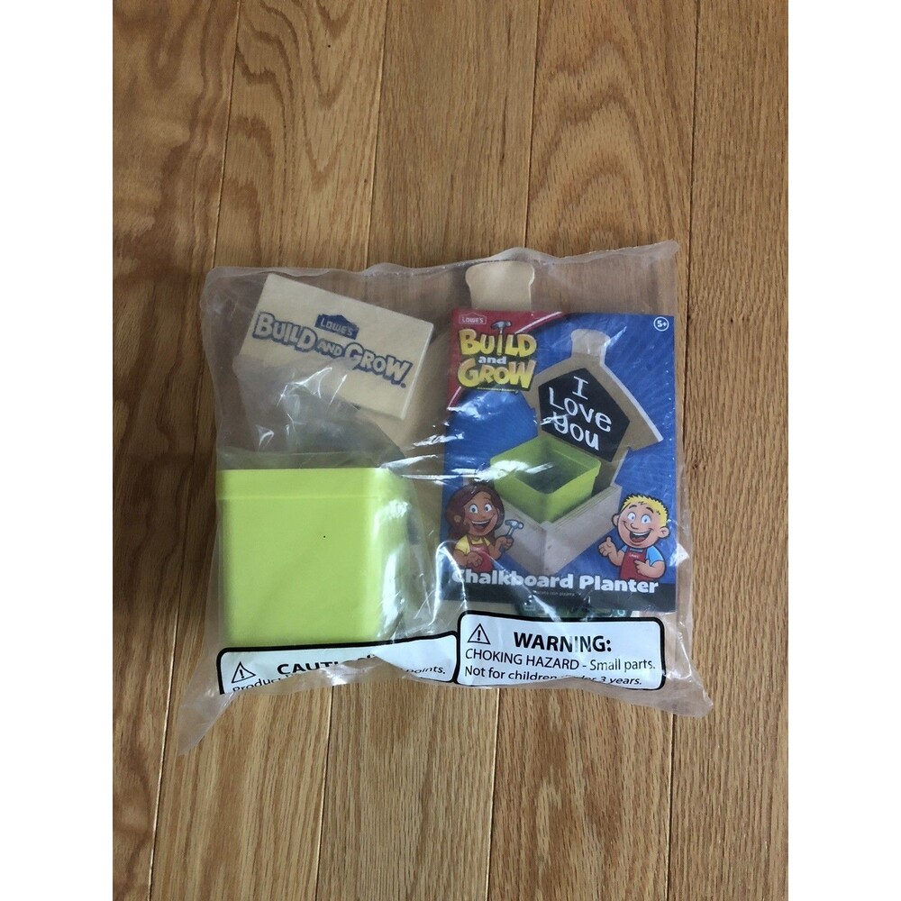 Lowe's Build and Grow Chalkboard Planter Building Kit, 5+ DIY Wood New Sealed